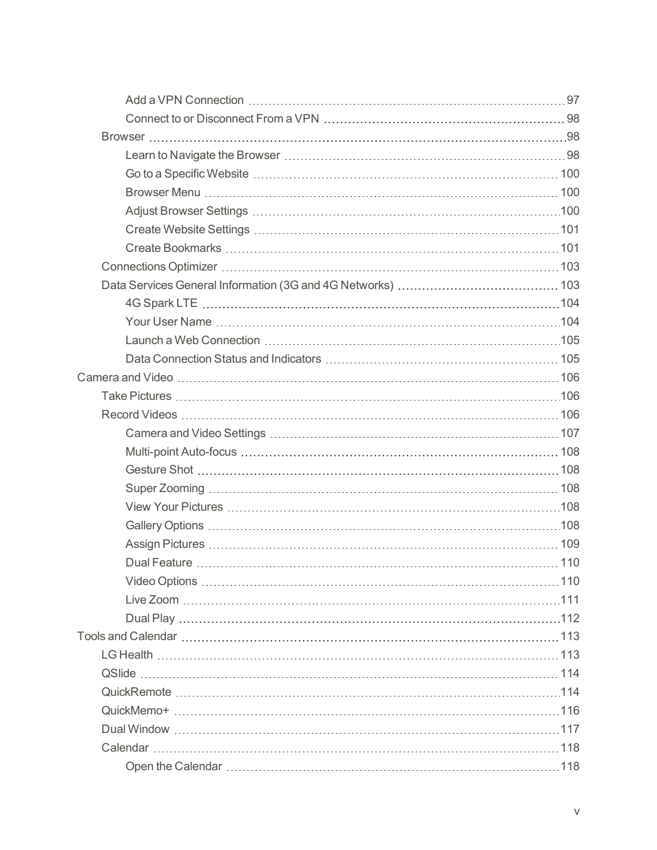 LG G3 User Manual | Page 6 / 187