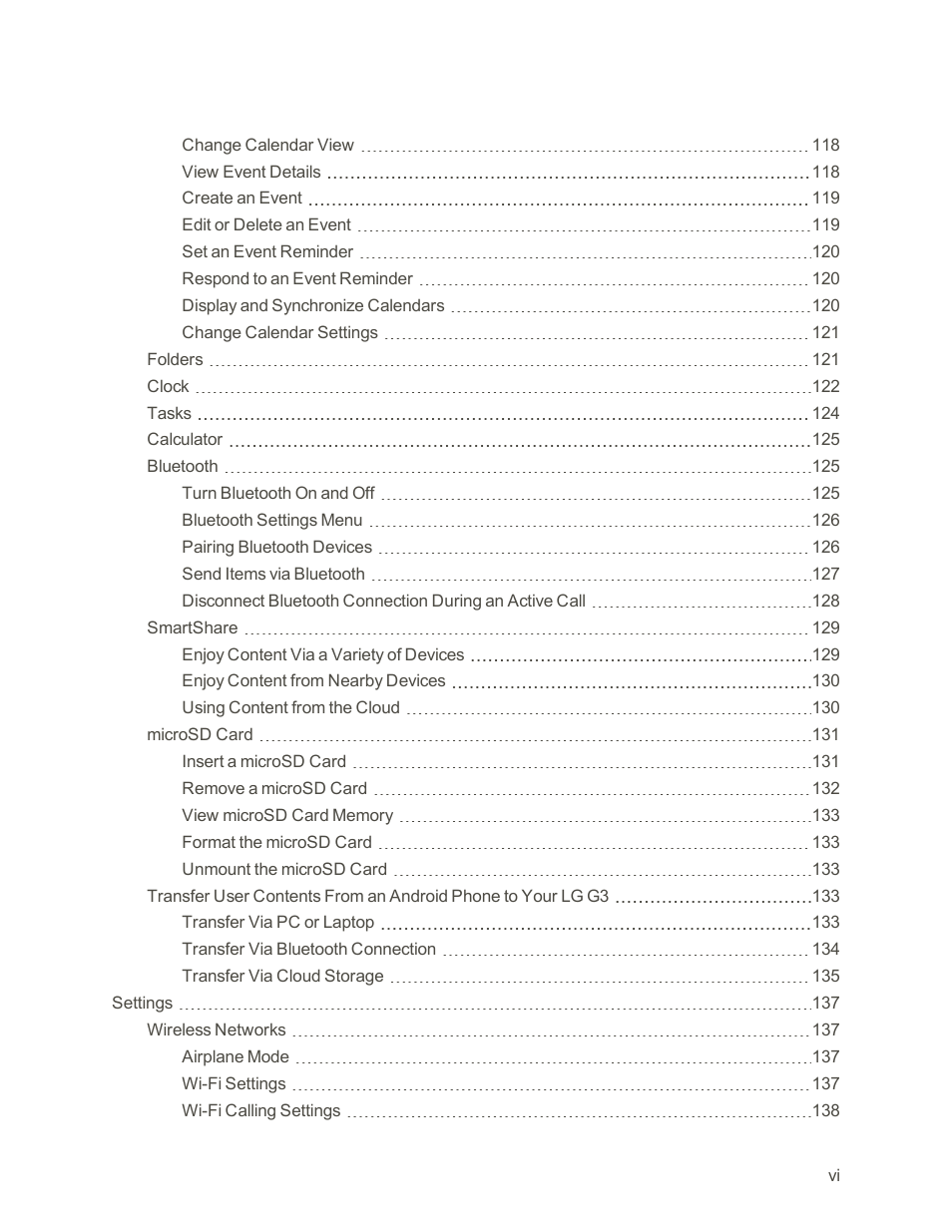 LG G3 User Manual | Page 7 / 187