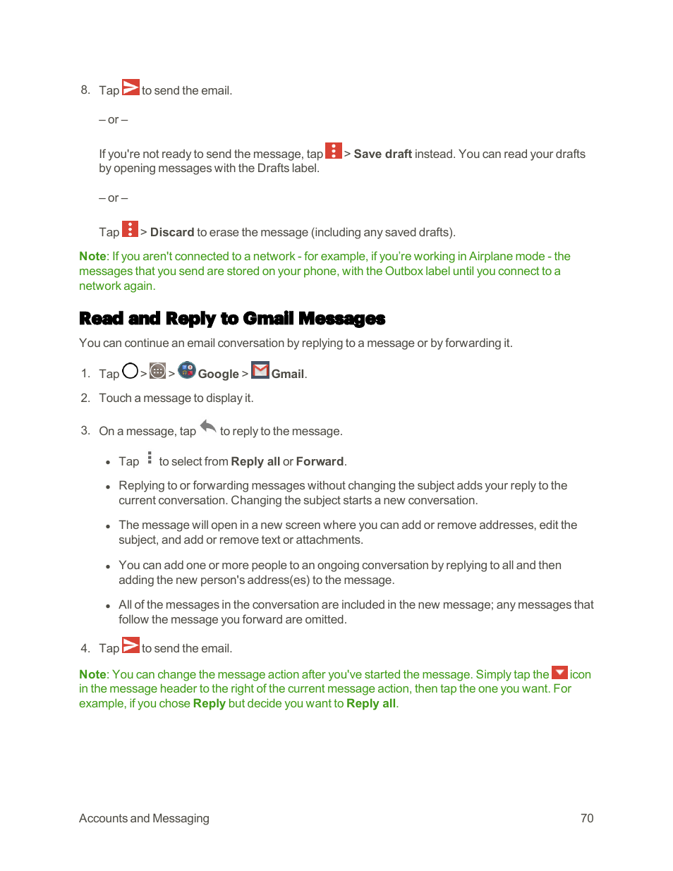 Read and reply to gmail messages | LG G3 User Manual | Page 79 / 187