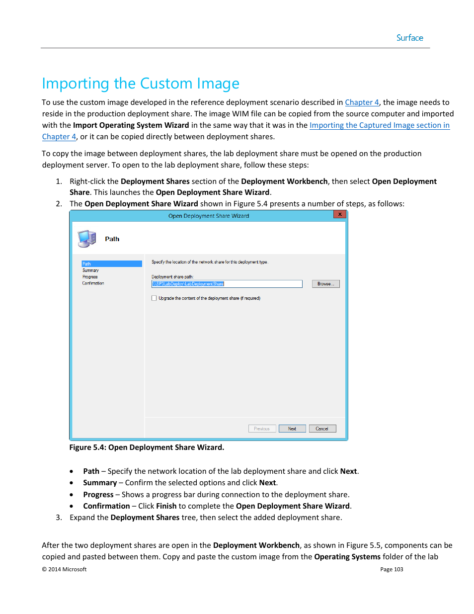 Importing the custom image | Microsoft Surface 3 User Manual | Page 103 / 166