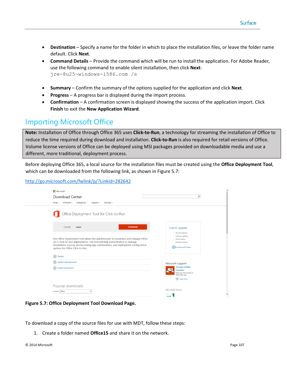 Importing microsoft office | Microsoft Surface 3 User Manual | Page 107 / 166