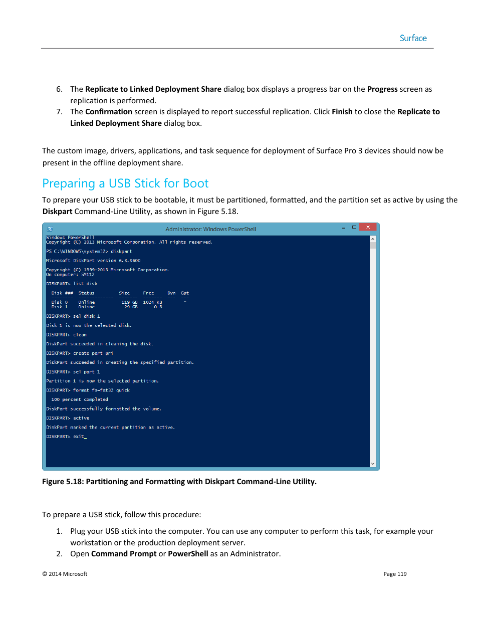 Preparing a usb stick for boot | Microsoft Surface 3 User Manual | Page 119 / 166