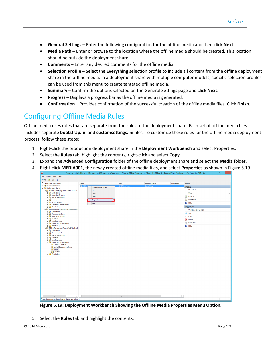 Configuring offline media rules | Microsoft Surface 3 User Manual | Page 121 / 166