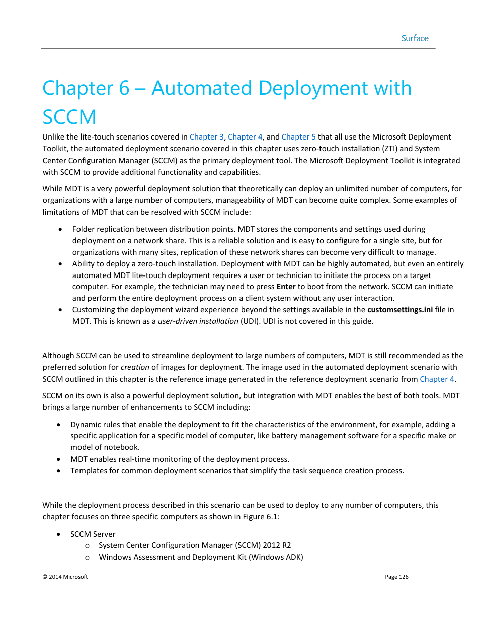 Chapter 6 – automated deployment with sccm, Le, in, Chapter 6: automated | Deployment with sccm, Chapter 6, Chapter 6: automated deployment with sccm | Microsoft Surface 3 User Manual | Page 126 / 166