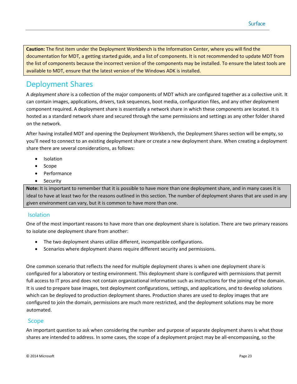 Deployment shares | Microsoft Surface 3 User Manual | Page 23 / 166