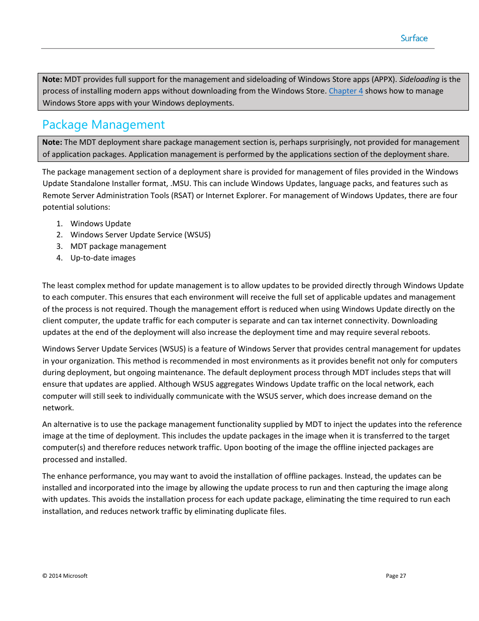 Package management | Microsoft Surface 3 User Manual | Page 27 / 166