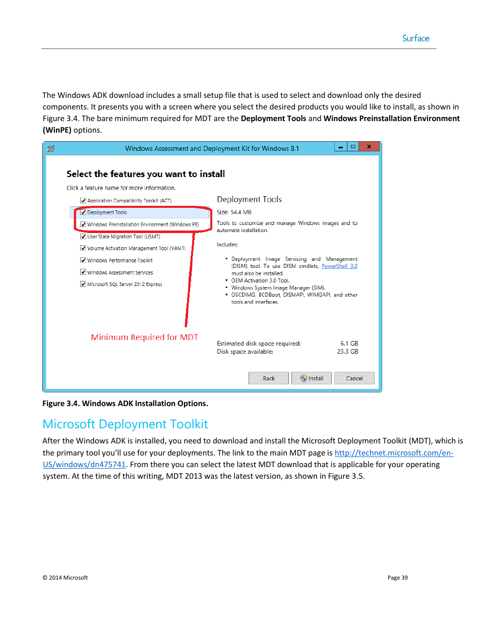 Microsoft deployment toolkit | Microsoft Surface 3 User Manual | Page 39 / 166