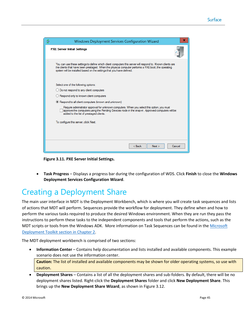 Creating a deployment share | Microsoft Surface 3 User Manual | Page 45 / 166