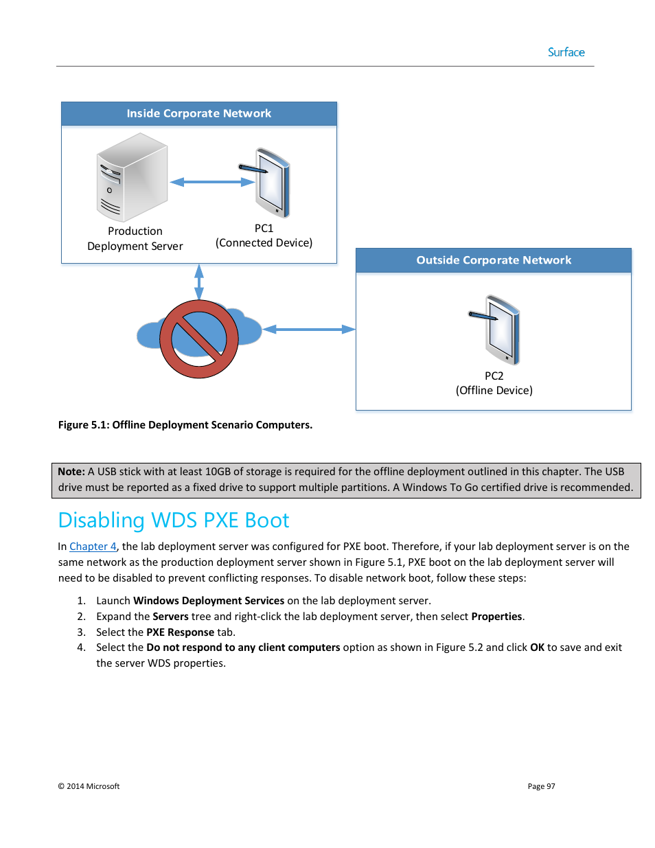 Disabling wds pxe boot | Microsoft Surface 3 User Manual | Page 97 / 166