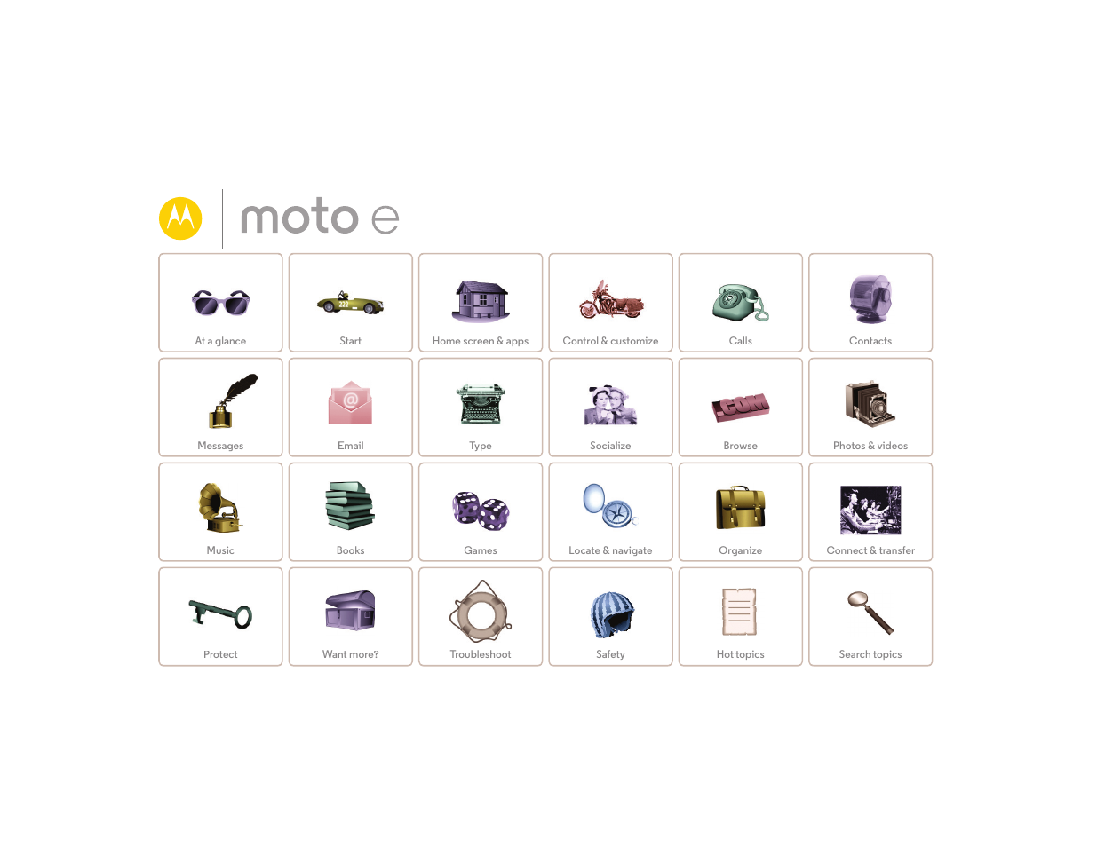 Motorola moto E User Manual | 70 pages