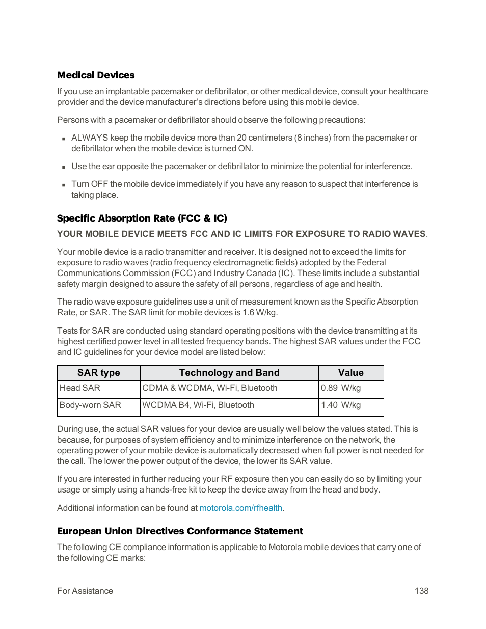 Motorola moto E User Manual | Page 146 / 171