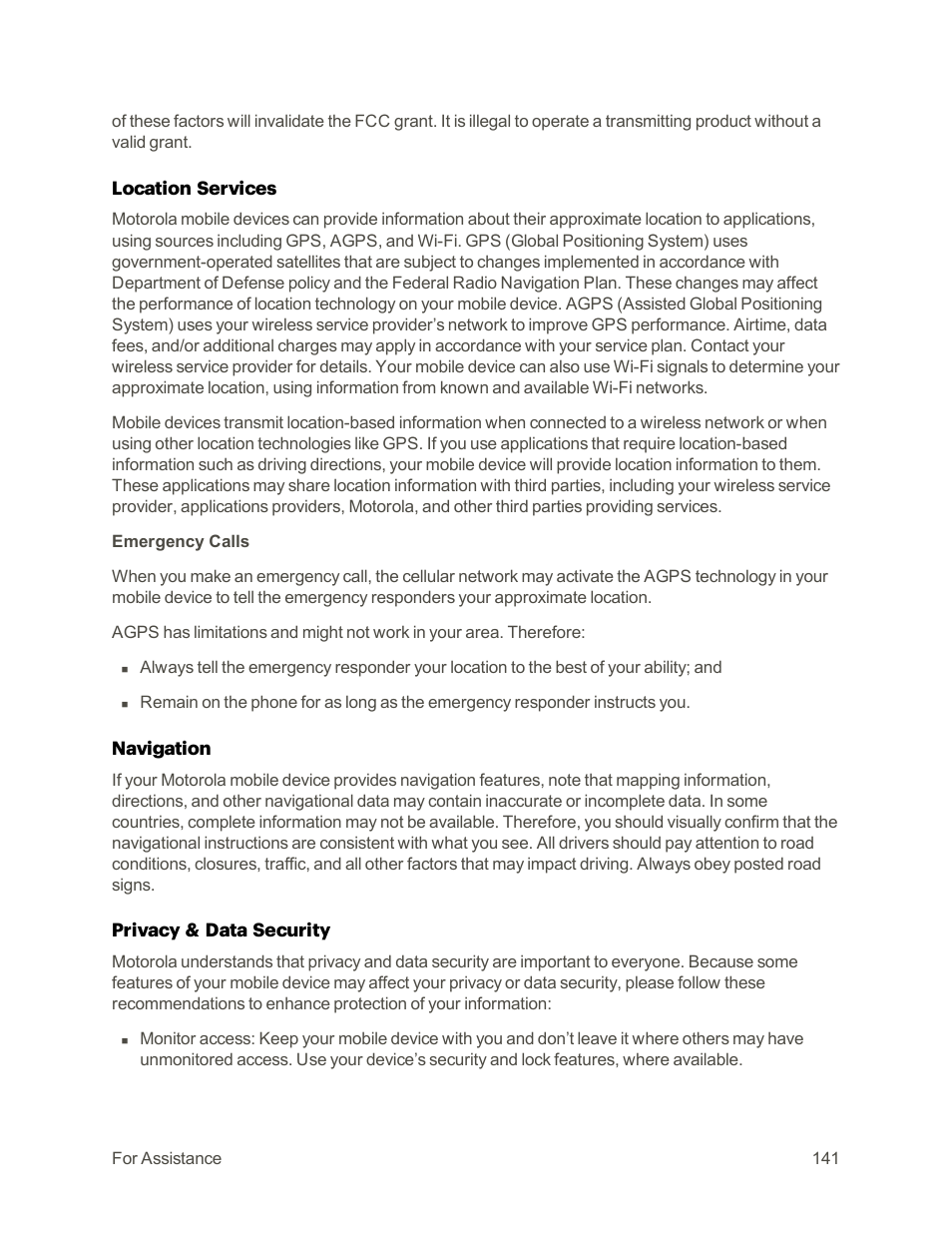 Motorola moto E User Manual | Page 149 / 171