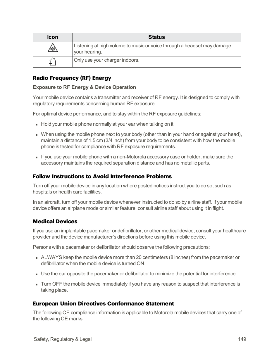 Motorola moto E User Manual | Page 157 / 171