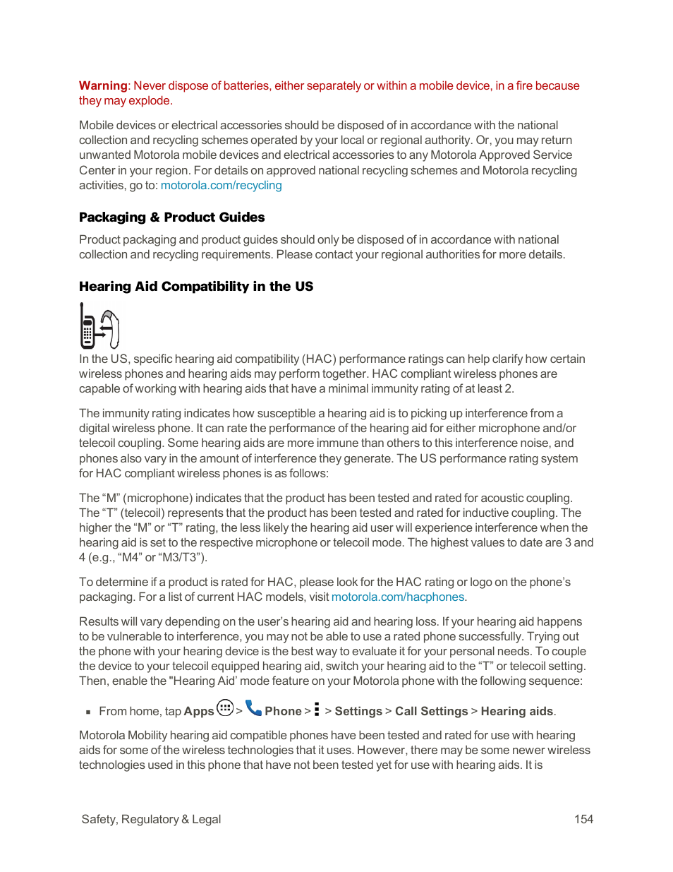 Motorola moto E User Manual | Page 162 / 171