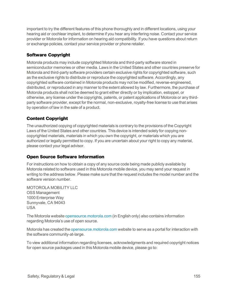 Motorola moto E User Manual | Page 163 / 171