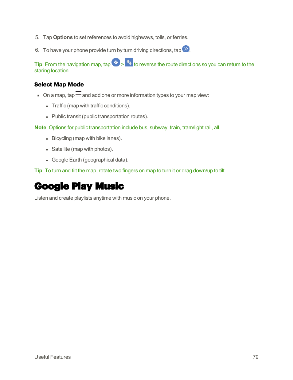 Google play music | Motorola moto E User Manual | Page 87 / 171