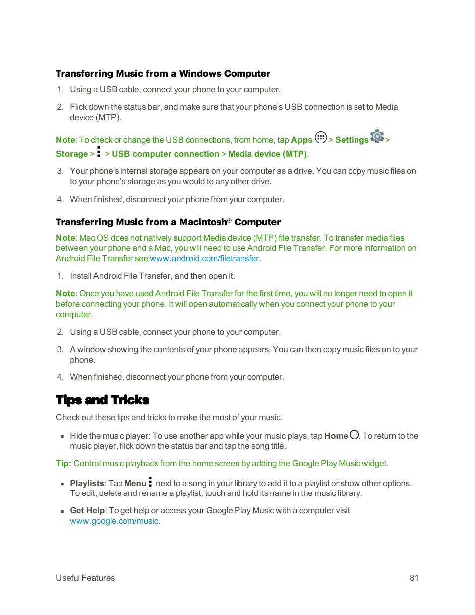 Tips and tricks | Motorola moto E User Manual | Page 89 / 171