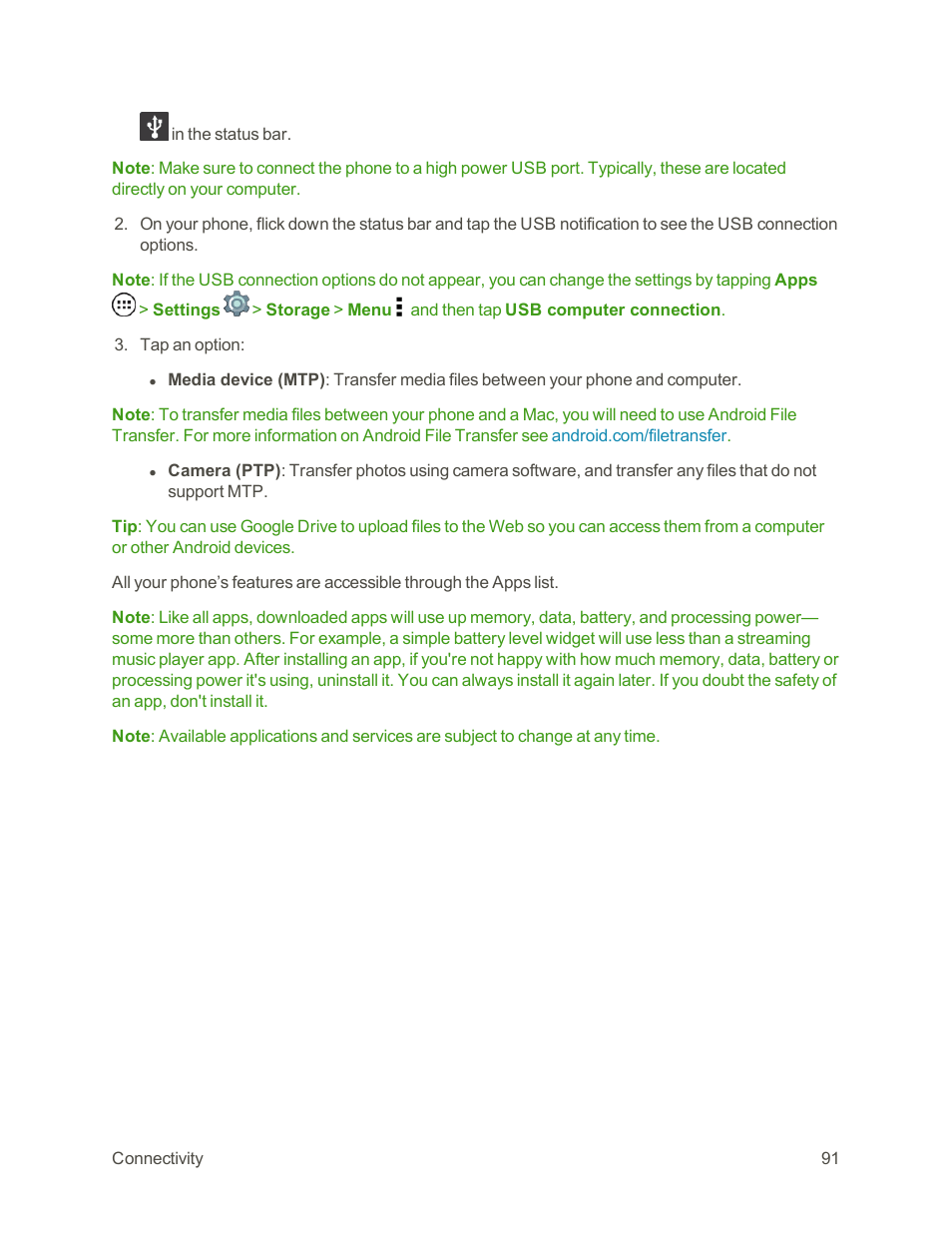 Motorola moto E User Manual | Page 99 / 171