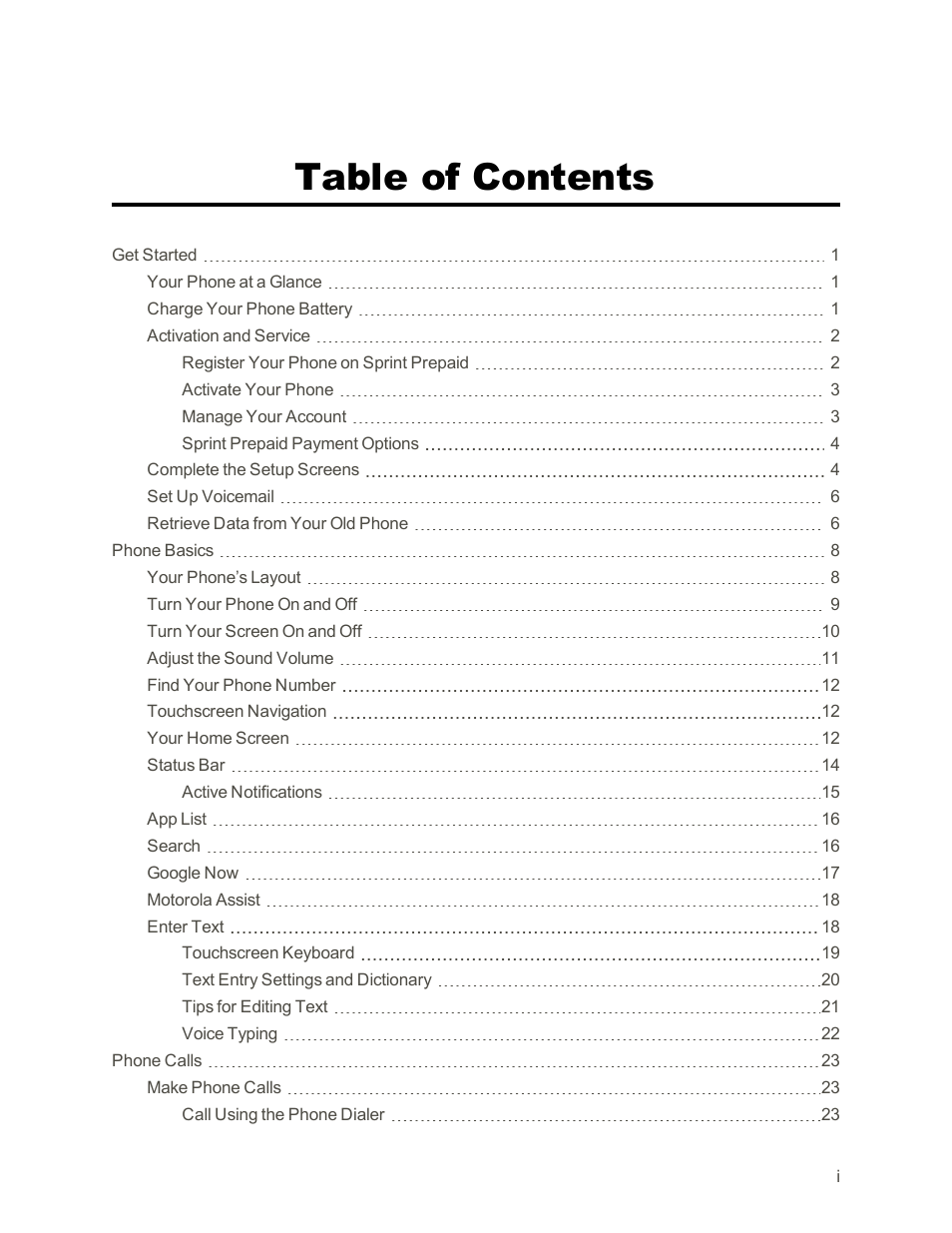 Motorola moto G User Manual | Page 2 / 134