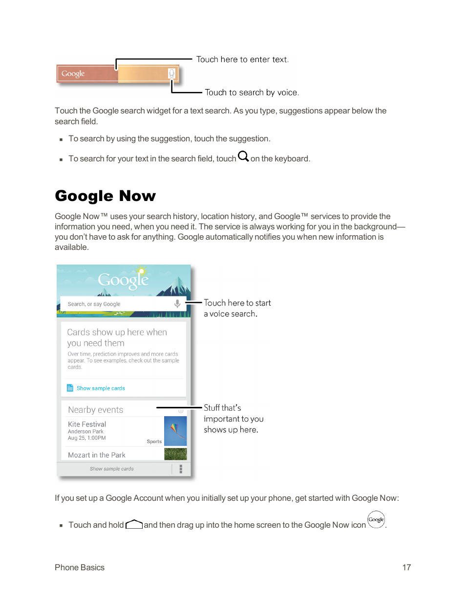 Google now | Motorola moto G User Manual | Page 24 / 134