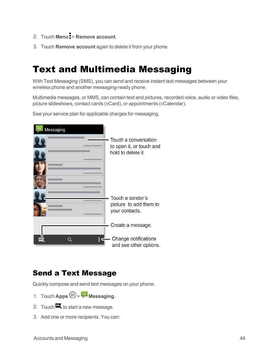 Text and multimedia messaging, Send a text message | Motorola moto G User Manual | Page 51 / 134