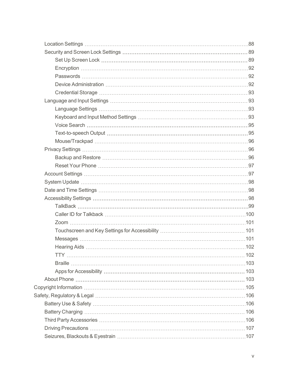 Motorola moto G User Manual | Page 6 / 134
