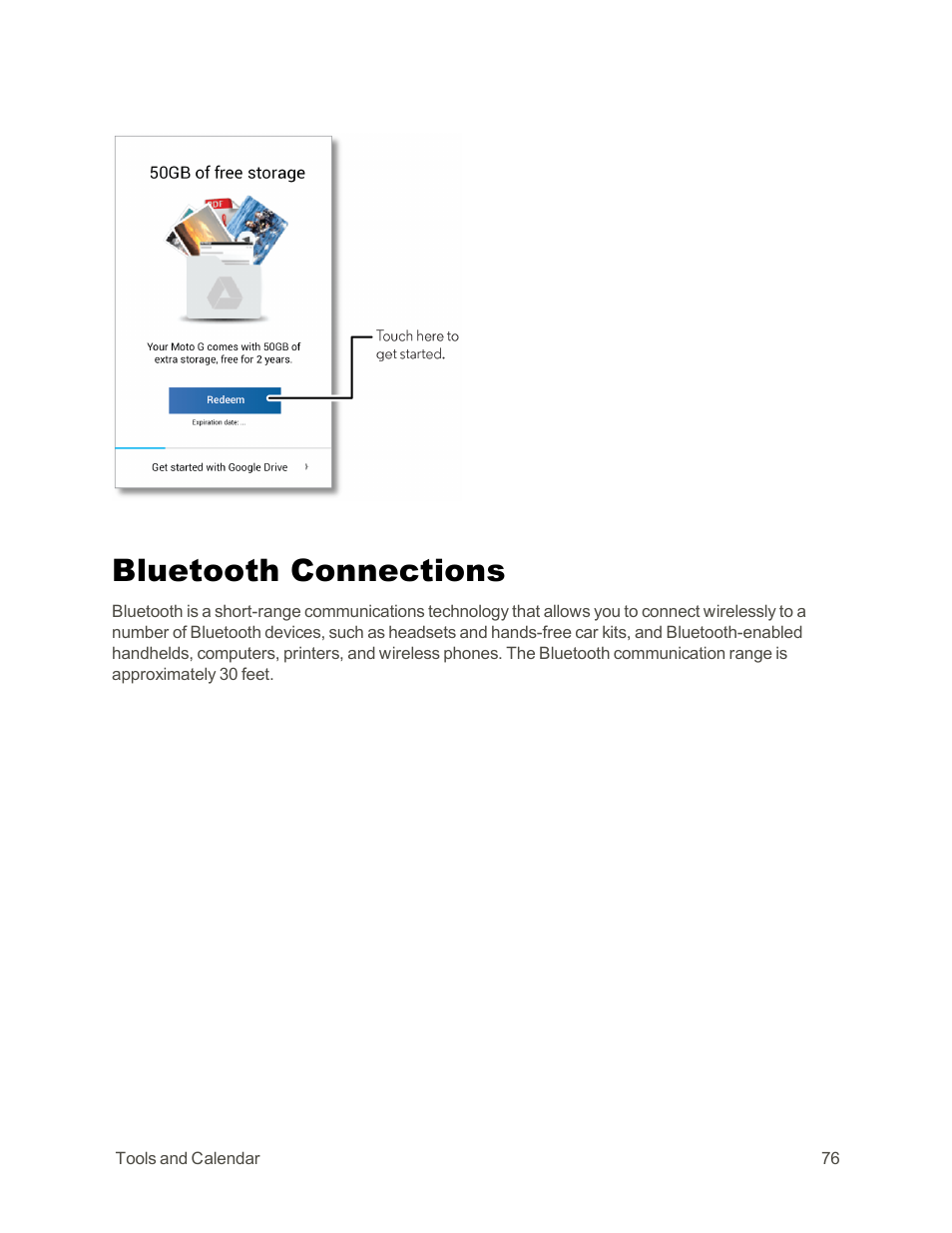 Bluetooth connections | Motorola moto G User Manual | Page 83 / 134