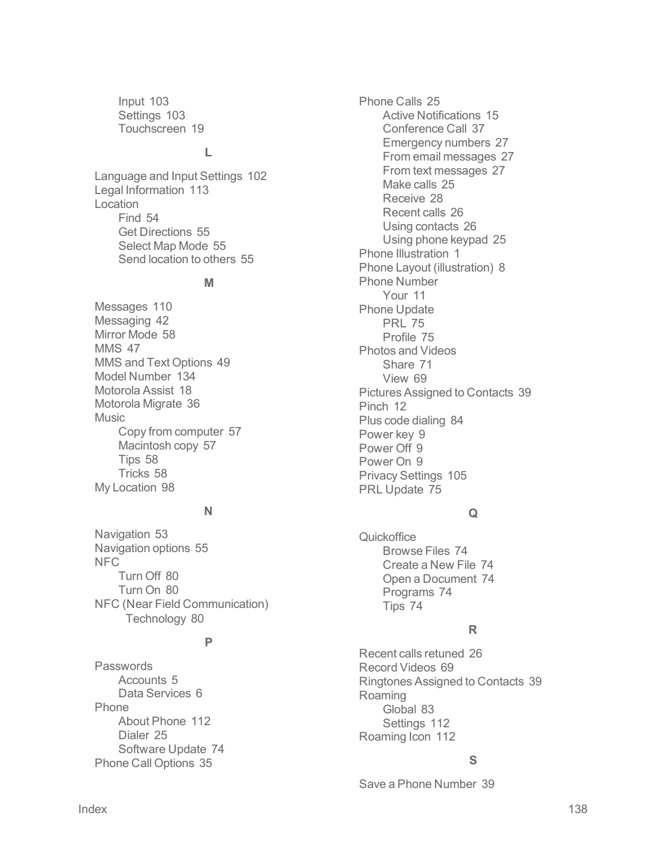 Motorola moto x User Manual | Page 147 / 149