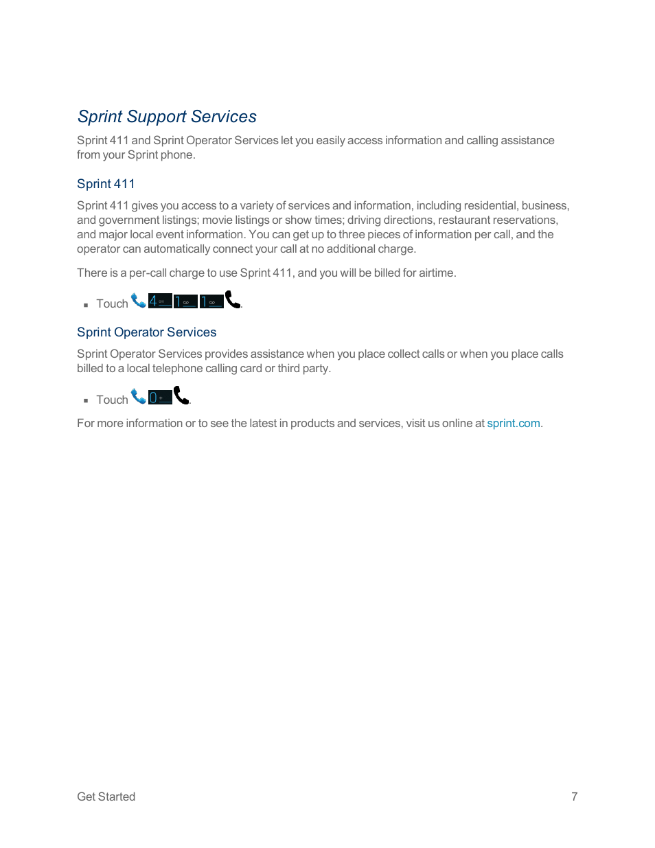 Sprint support services | Motorola moto x User Manual | Page 16 / 149