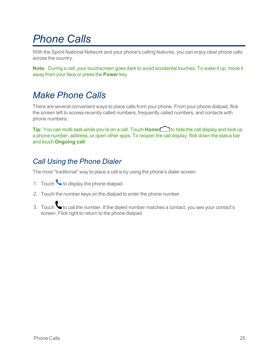 Phone calls, Make phone calls, Call using the phone dialer | Motorola moto x User Manual | Page 34 / 149