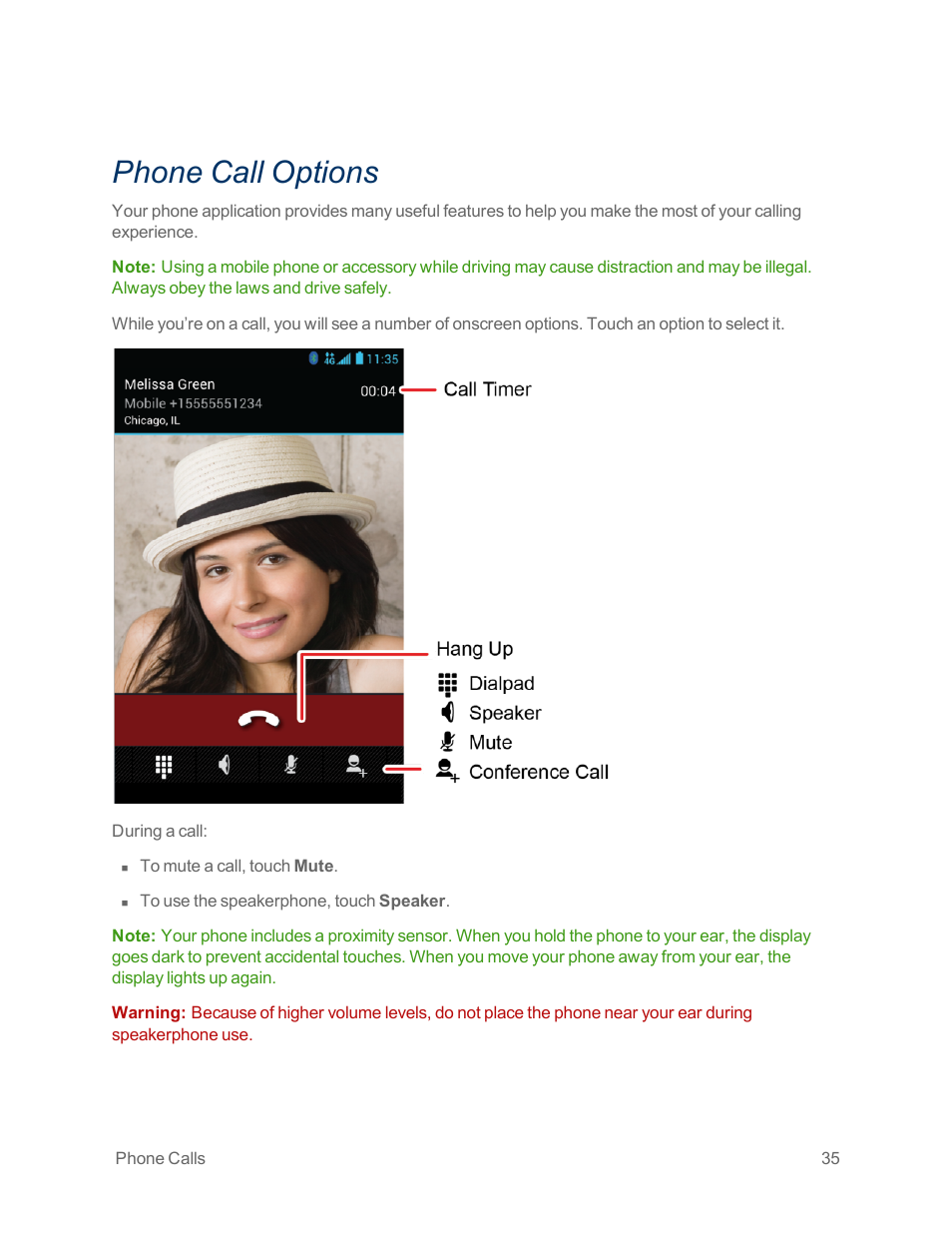 Phone call options | Motorola moto x User Manual | Page 44 / 149