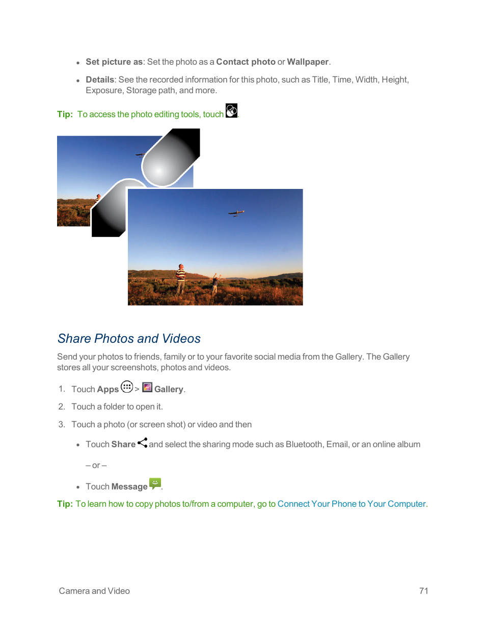 Share photos and videos | Motorola moto x User Manual | Page 80 / 149