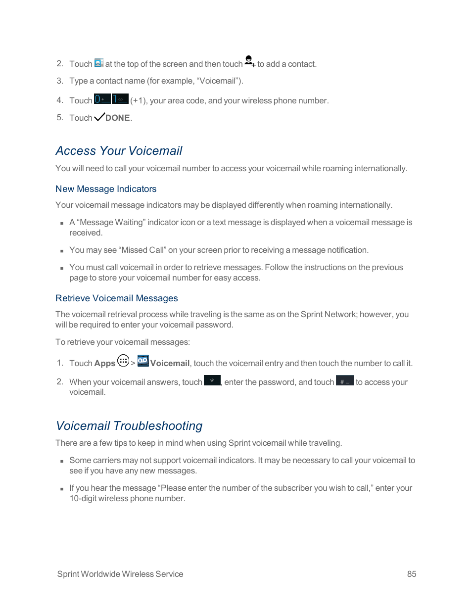 Access your voicemail, Voicemail troubleshooting | Motorola moto x User Manual | Page 94 / 149