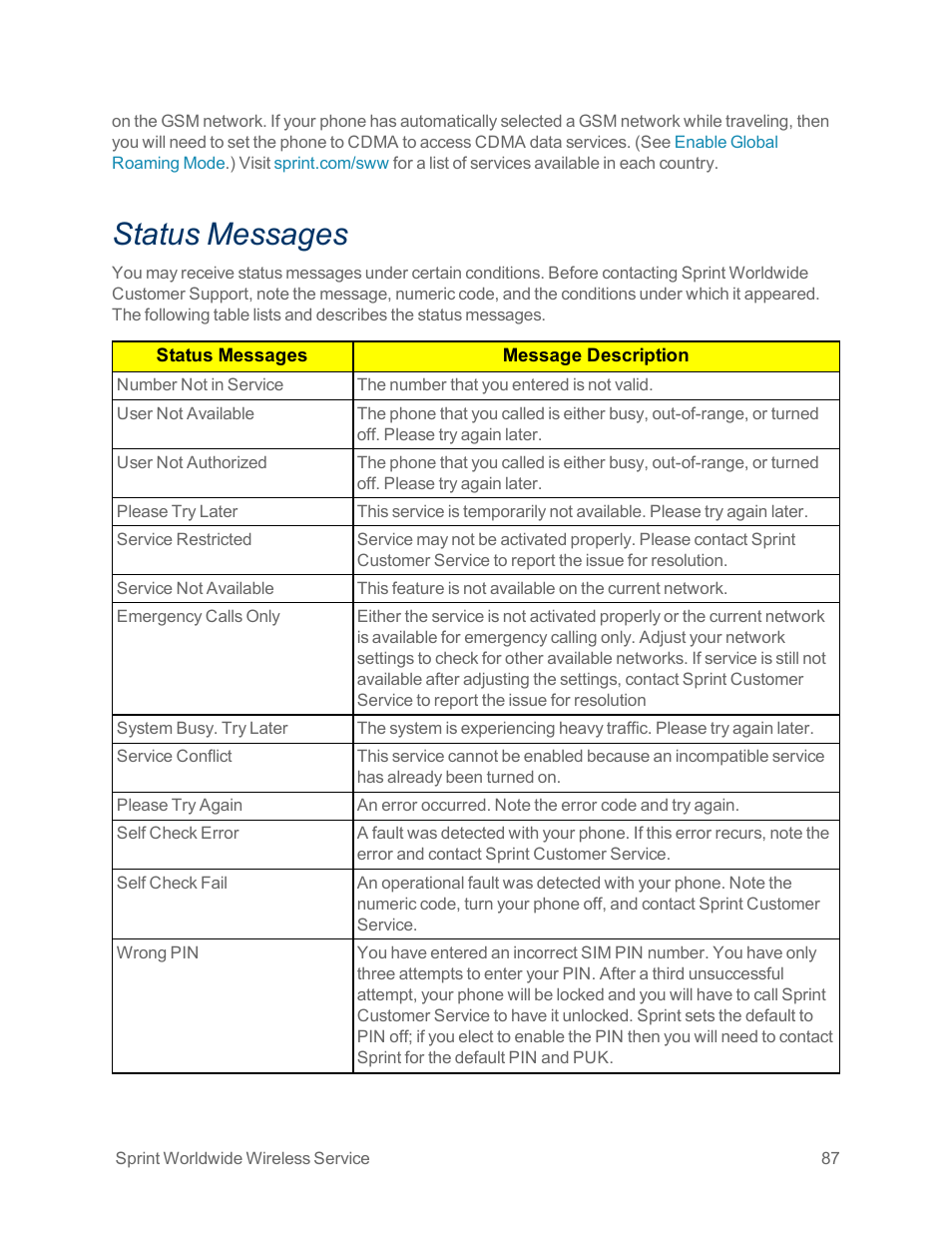 Status messages | Motorola moto x User Manual | Page 96 / 149