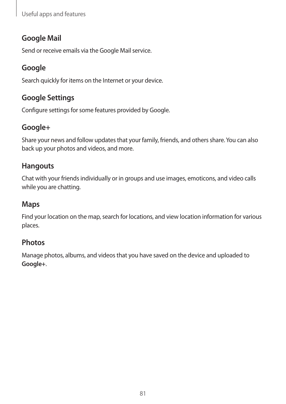 Samsung Galaxy Grand Prime User Manual | Page 81 / 131