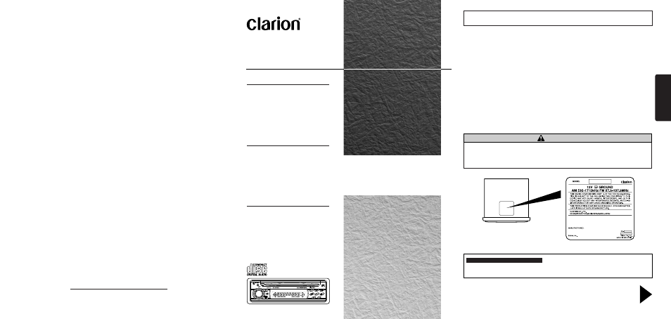 Clarion DB135 User Manual | 12 pages