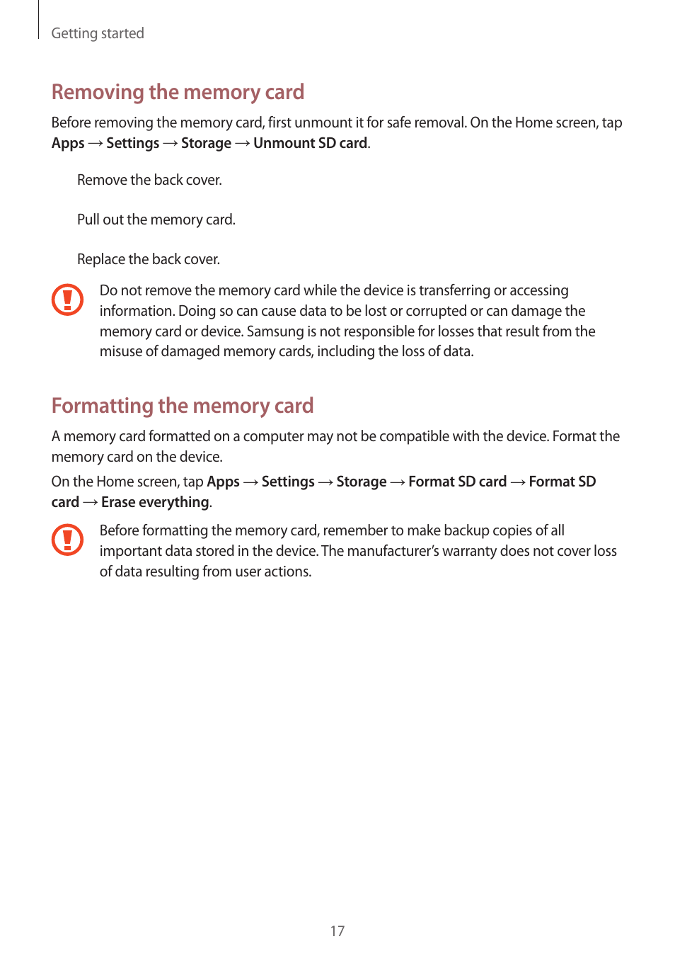 Samsung Galaxy Grand Prime User Manual | Page 17 / 133