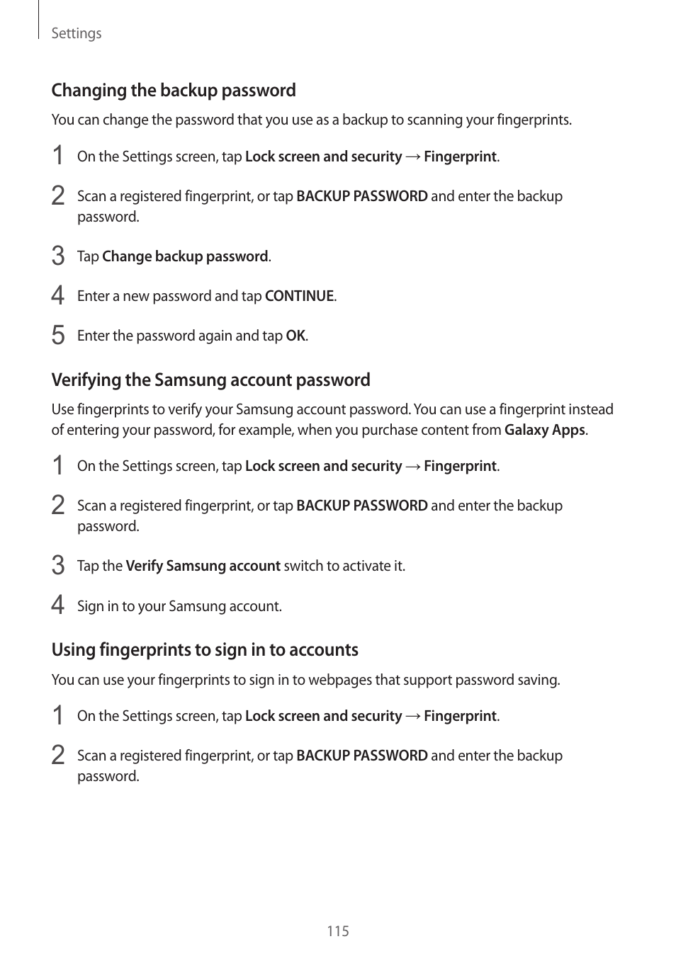 Samsung Galaxy S6 Edge User Manual | Page 115 / 145