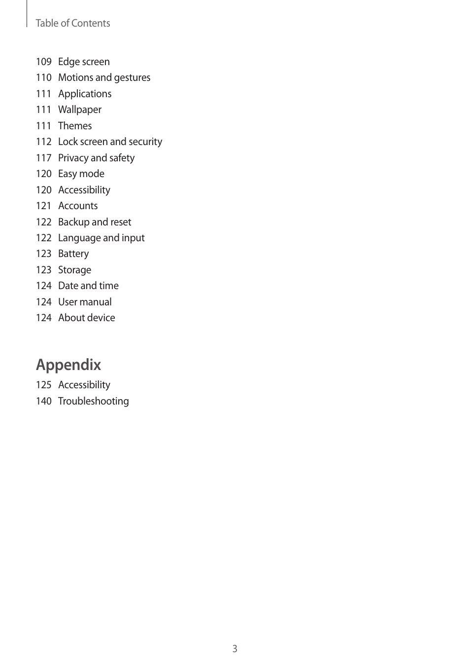 Appendix | Samsung Galaxy S6 Edge User Manual | Page 3 / 145