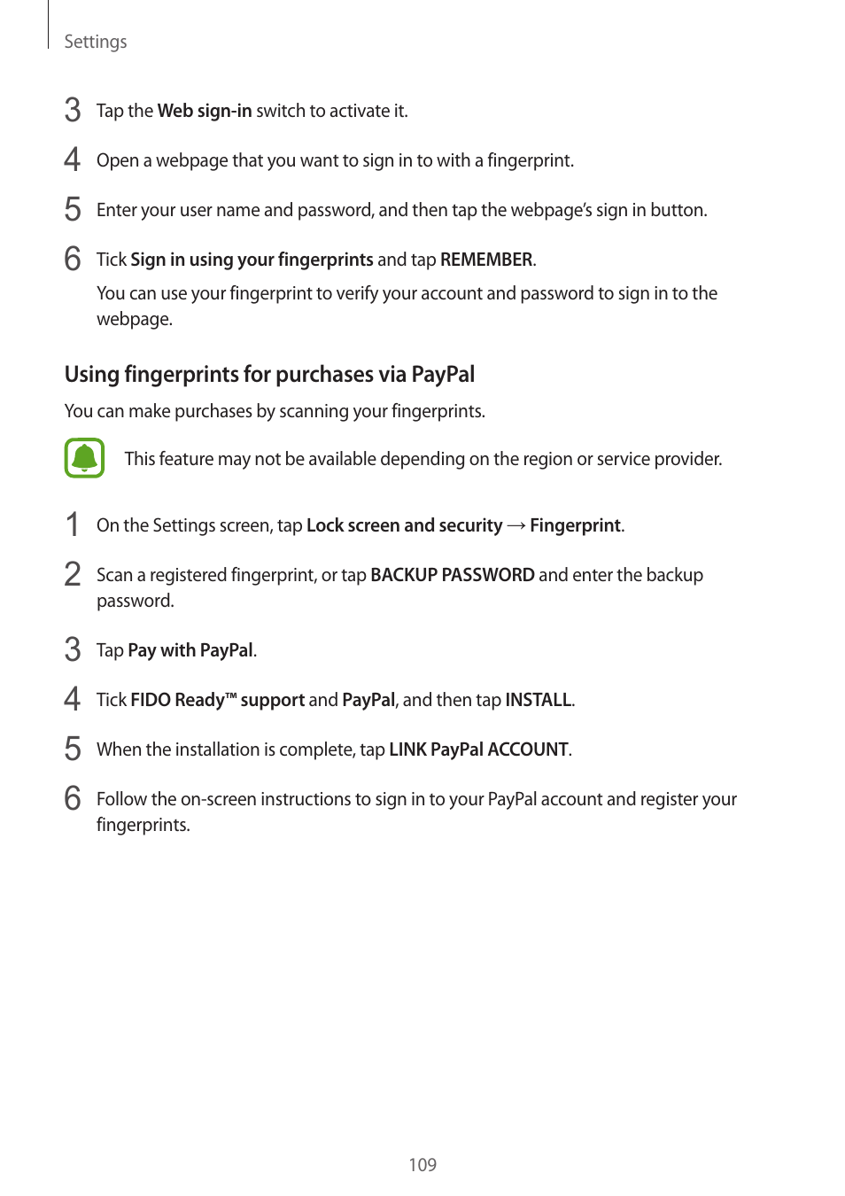 Samsung Galaxy S6 User Manual | Page 109 / 140