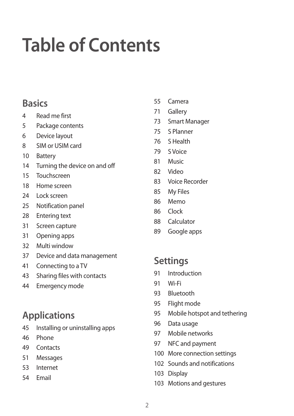 Samsung Galaxy S6 User Manual | Page 2 / 140