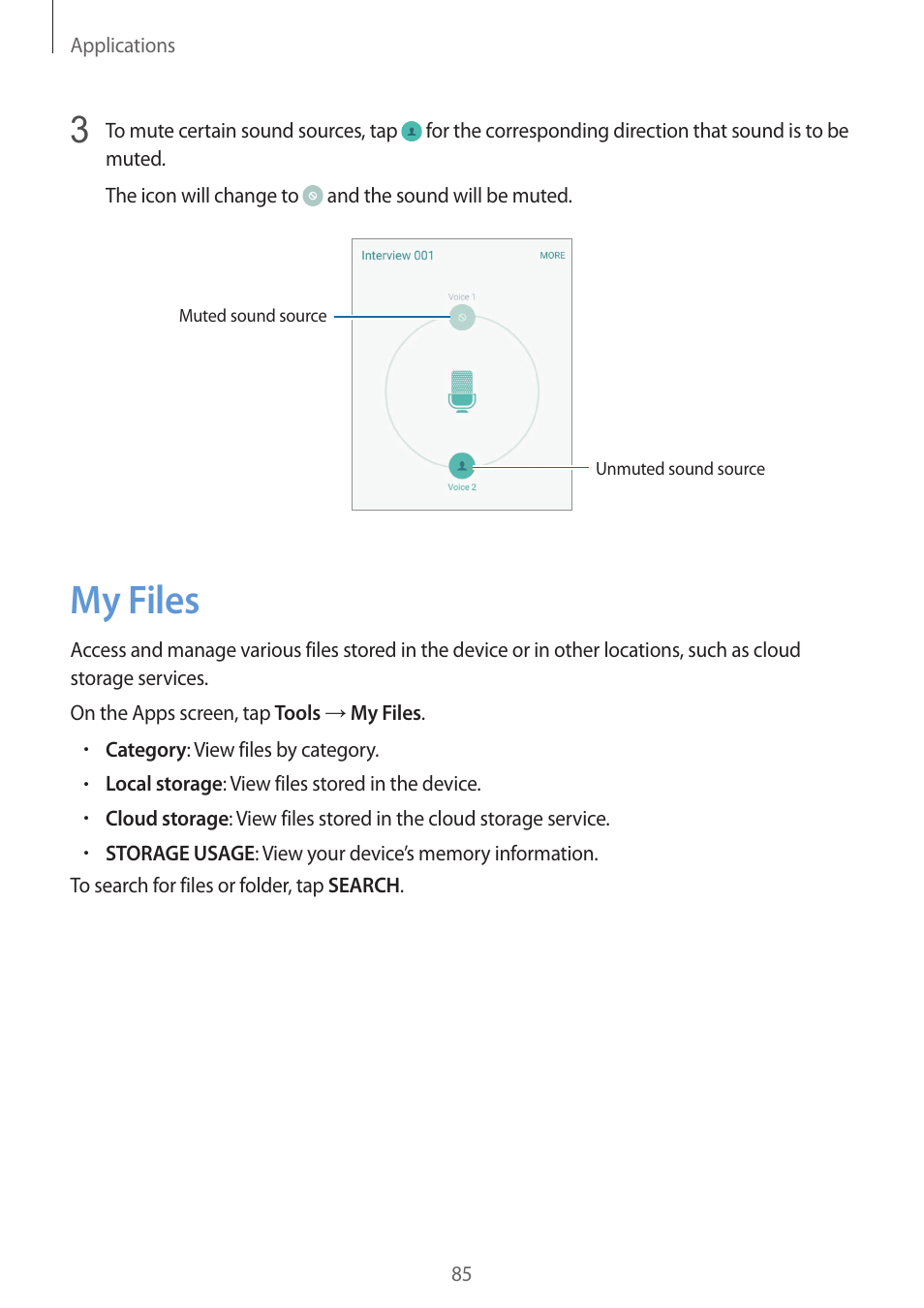 My files, 85 my files | Samsung Galaxy S6 User Manual | Page 85 / 140