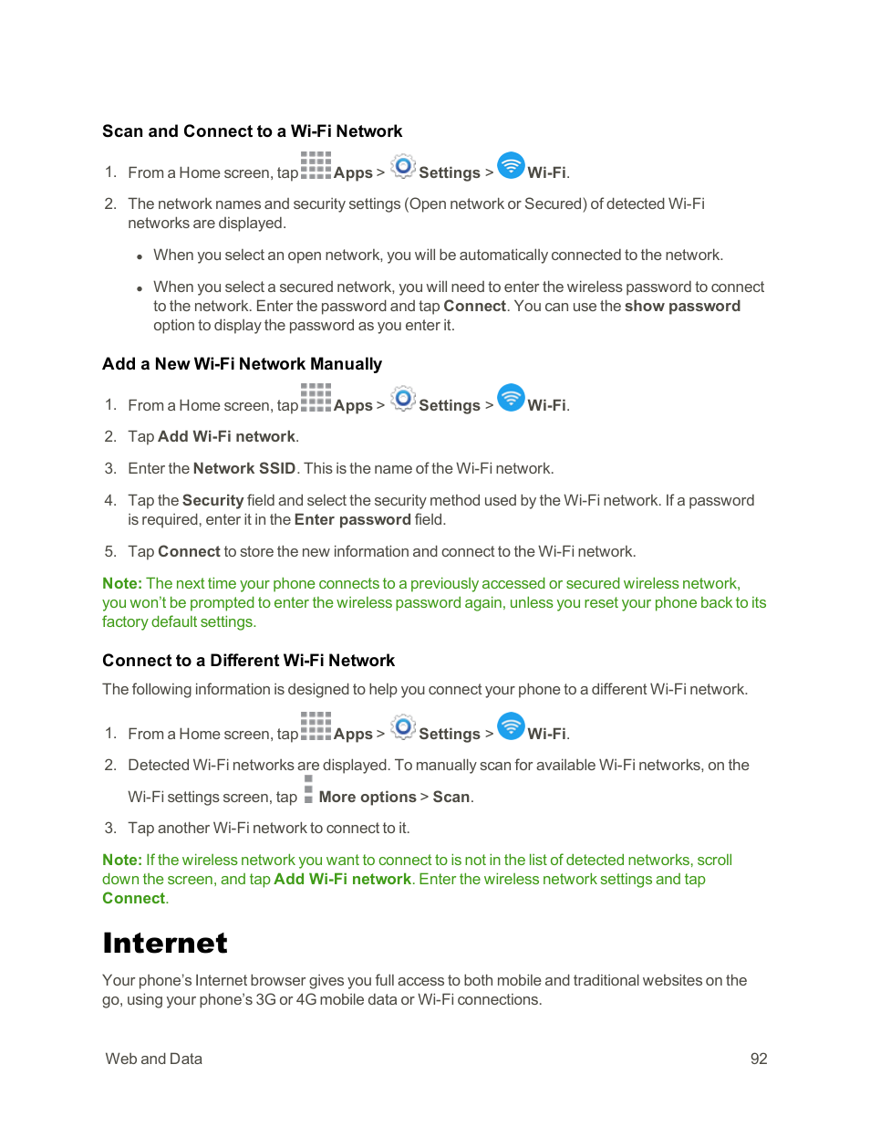 Internet | Samsung Galaxy Note Edge User Manual | Page 104 / 236