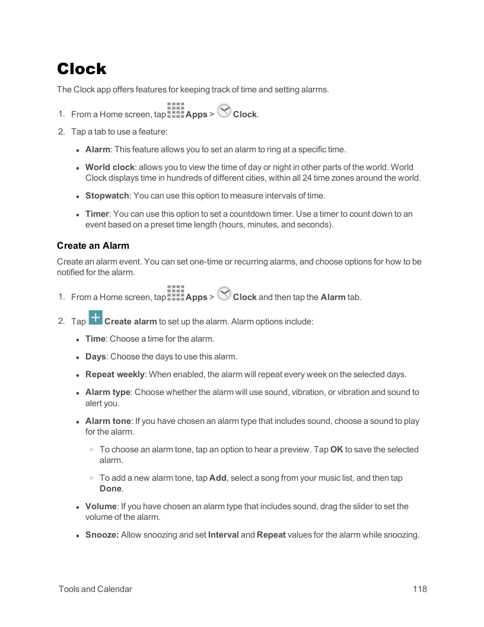 Clock | Samsung Galaxy Note Edge User Manual | Page 130 / 236