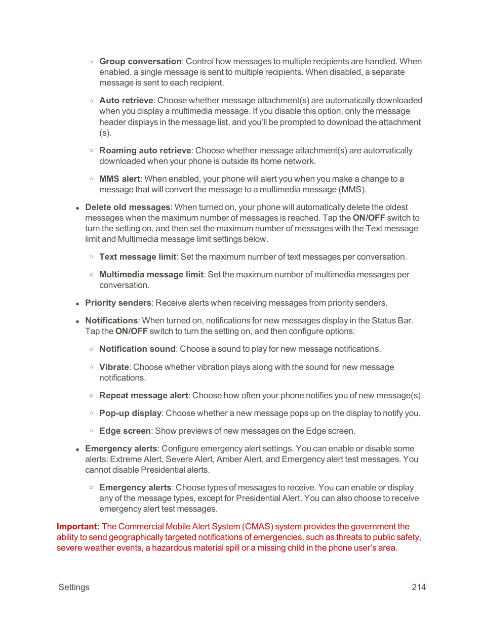 Samsung Galaxy Note Edge User Manual | Page 226 / 236