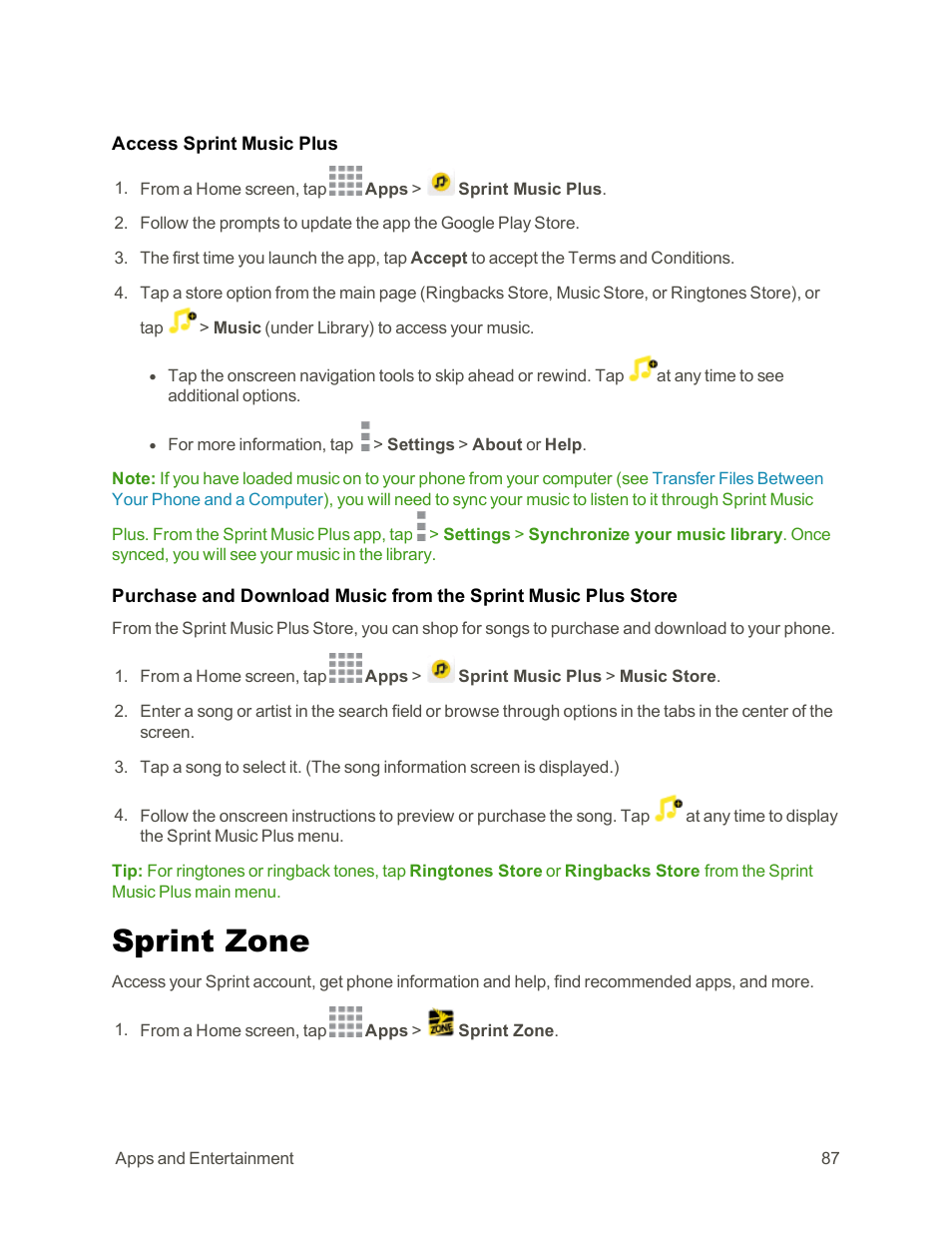 Sprint zone | Samsung Galaxy Note Edge User Manual | Page 99 / 236