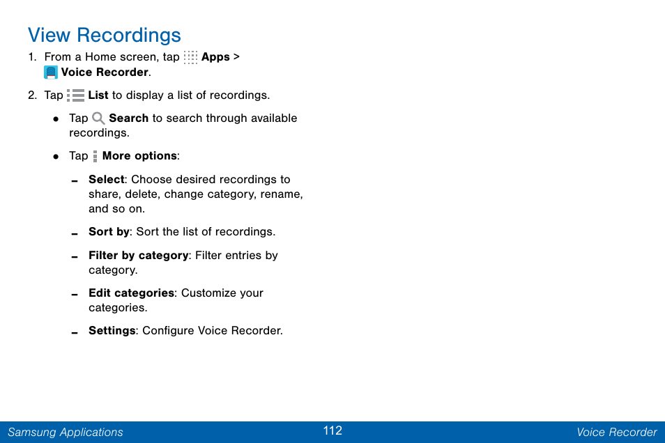 View recordings | Samsung Galaxy Note Edge User Manual | Page 121 / 201