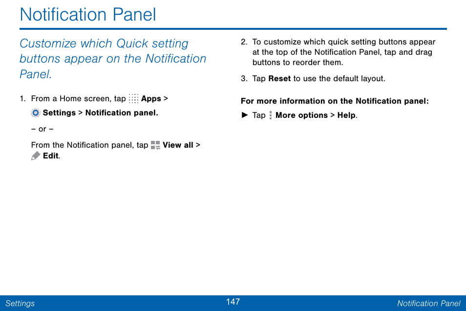 Notification panel | Samsung Galaxy Note Edge User Manual | Page 156 / 201