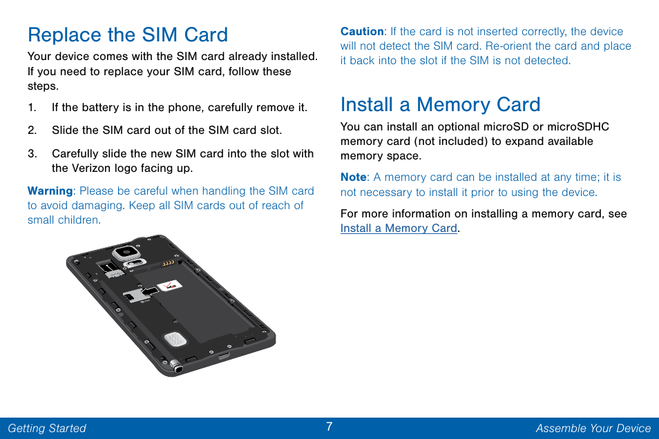 Replace the sim card | Samsung Galaxy Note Edge User Manual | Page 16 / 201