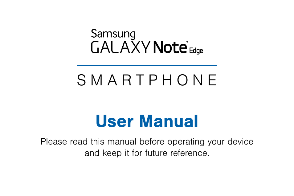 Galaxy note edge user manual, User manual | Samsung Galaxy Note Edge User Manual | Page 2 / 201